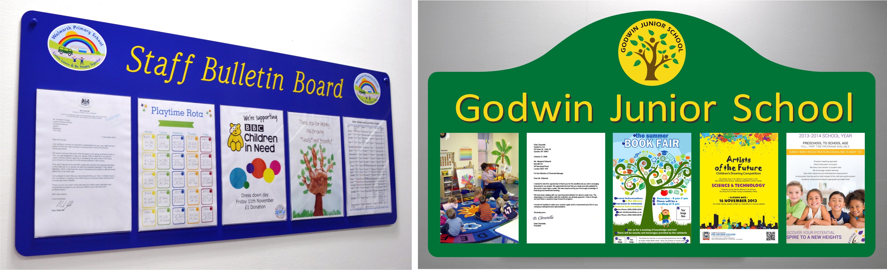 The School Wall Display Panels Signs 4 Schools